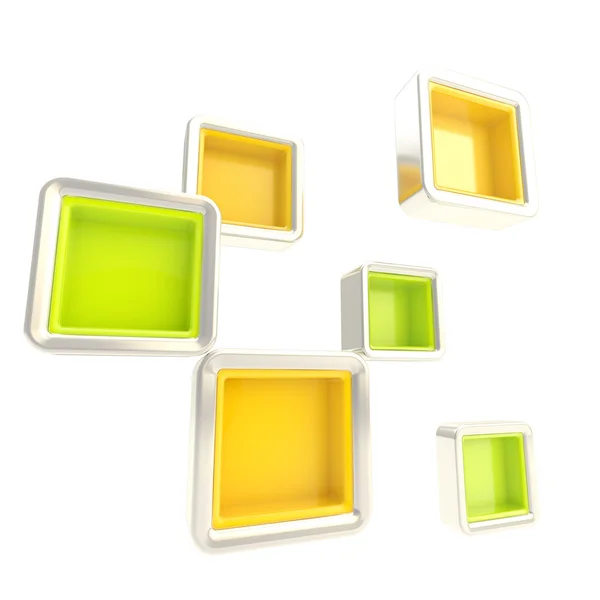 Estantes de copyspace cubo como fondo abstracto —  Fotos de Stock