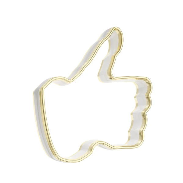 Golden approve like glossy sign emblem — Stock Photo, Image