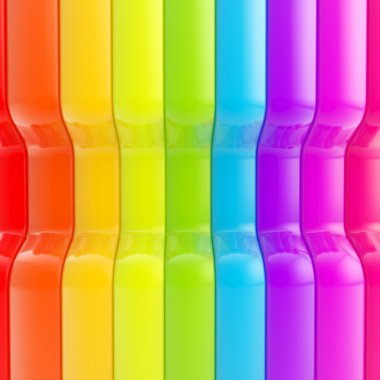 Rainbow abstract background of stripe pipes clipart