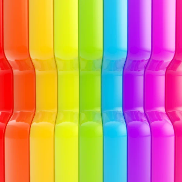 Arco-íris fundo abstrato de tubos de listra — Fotografia de Stock