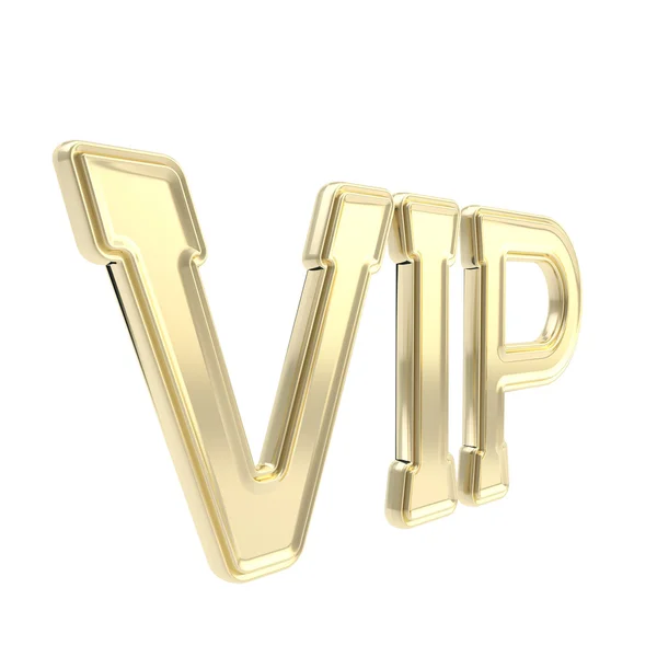 Símbolo emblema dourado VIP isolado — Fotografia de Stock