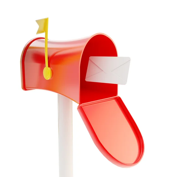 Caixa de correio com uma única letra dentro — Fotografia de Stock