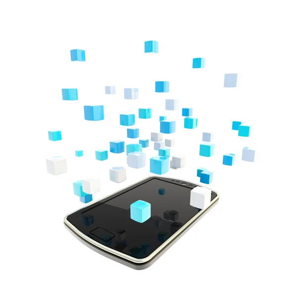 Mobile phone cloud computing concept — Stock Photo, Image
