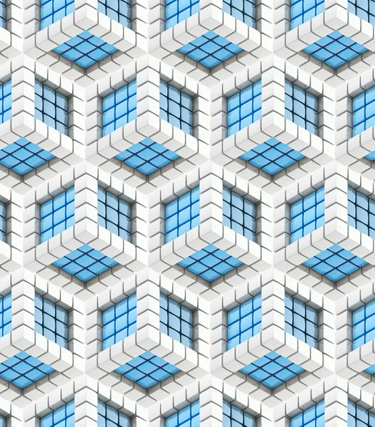 シームレスな六角形キューブ背景テクスチャ — ストック写真