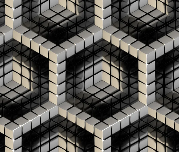 Naadloze zeshoek kubus achtergrondstructuur — Stockfoto