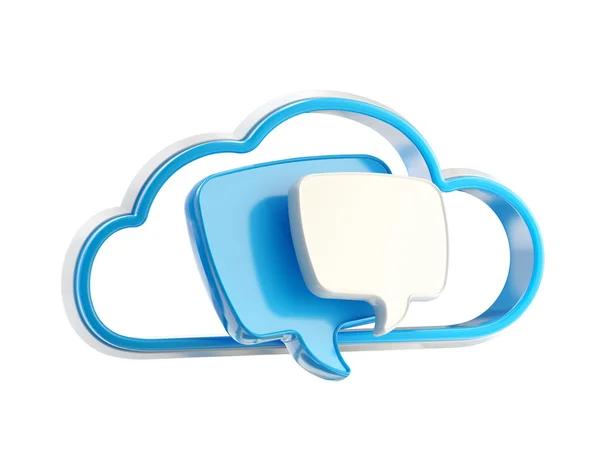 Cloud gesprek aandeel talk-pictogram — Stockfoto