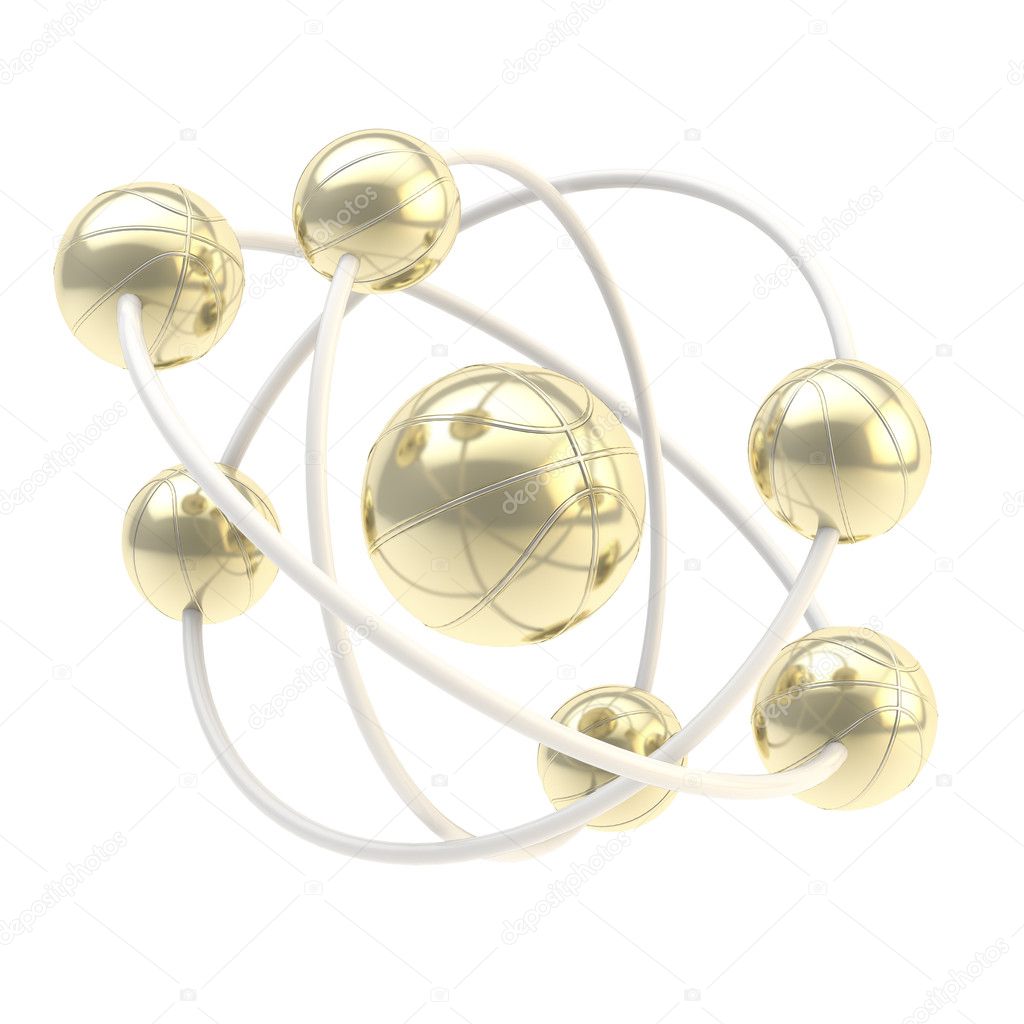 Basketball molecule made of balls