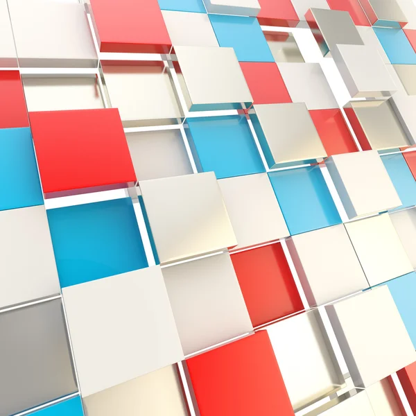 Futuristic copyspace background of cubic plates — Stock Photo, Image