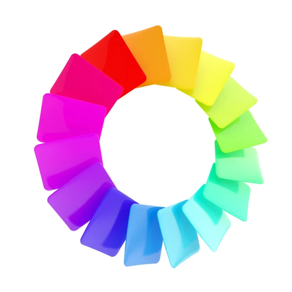 Circular spectrum range palette of cards — Stock Photo, Image
