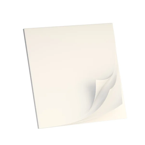Copyspace note sheets with angled corner — Stock Photo, Image