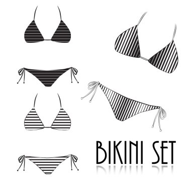 Bikini set isolated on white background clipart