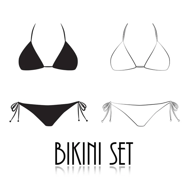 Bikini isoliert auf weißem Hintergrund — Stockvektor