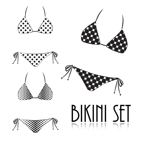 Bikini set isolato su sfondo bianco — Vettoriale Stock