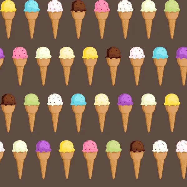 Vzor kolekce ice cream — Stockový vektor