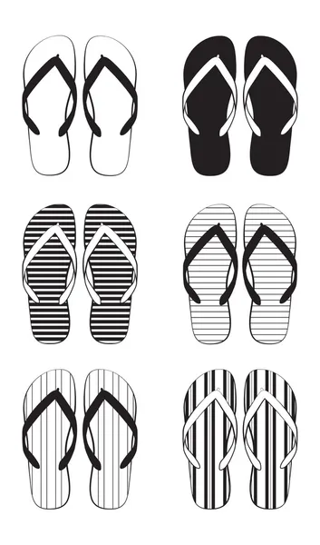 Flip flop collection — Stock Vector