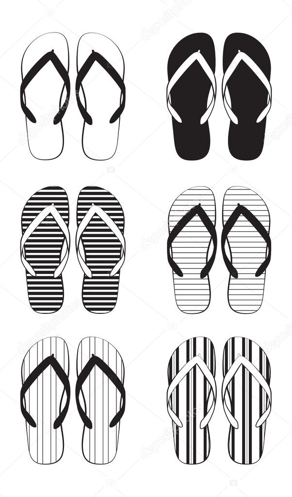Flip flop collection Stock Vector by ©tikir1 10791316