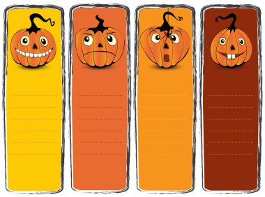 Collection of halloween banners clipart