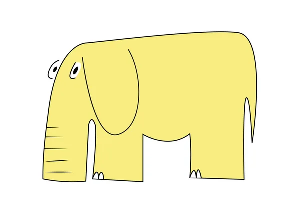 Gelber Elefant — Stockvektor
