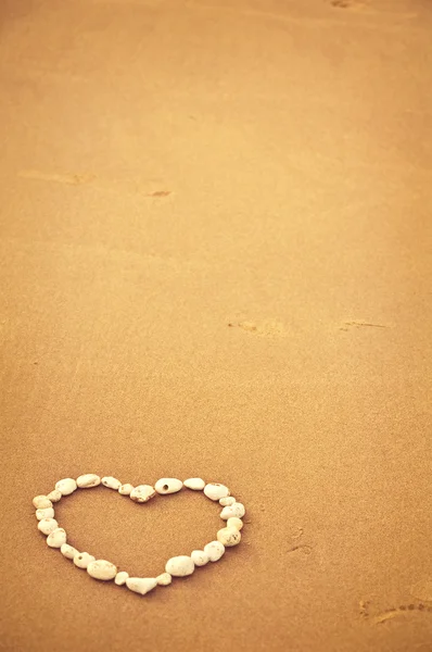 Серце на піску Стокова Картинка