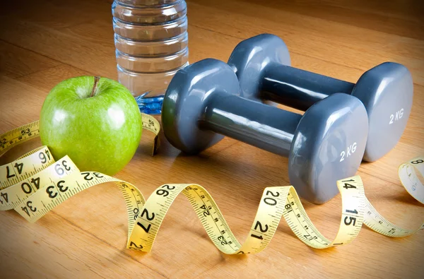 锻炼和健康饮食 — 图库照片