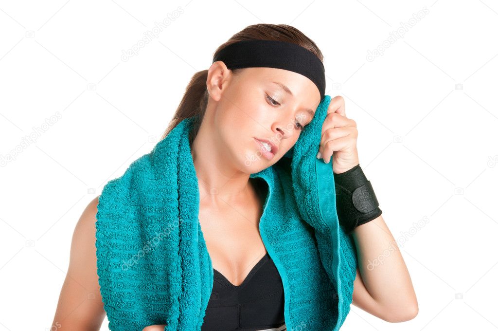 Woman Resting After Workout