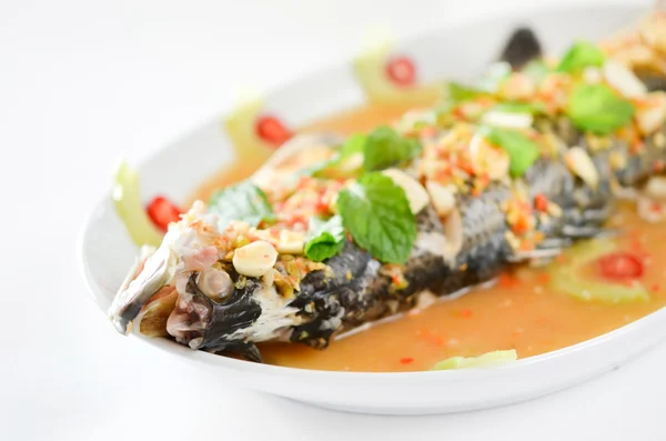 Steamed fish — Stock Photo, Image