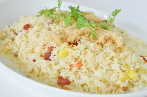 Fried rice on white — Stock Photo, Image