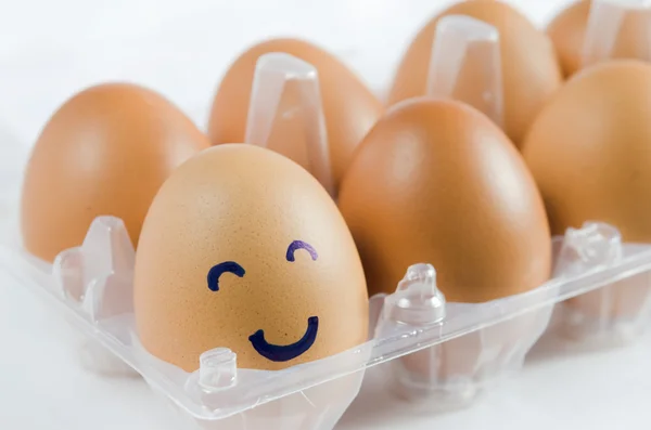 Smiles eggs — Stock Photo, Image
