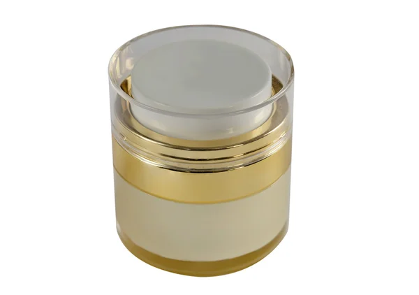Golden cream box — Stock Photo, Image