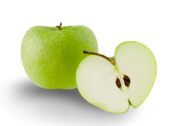 Apfel und Hälfte — Stockfoto