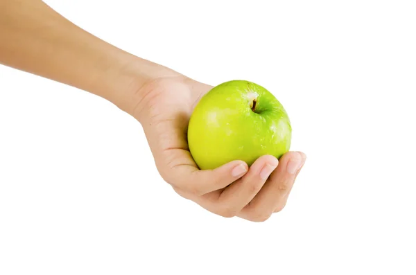 Apfel zur Hand — Stockfoto