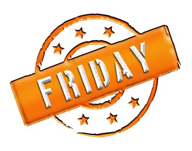 Stamp - FRIDAY clipart