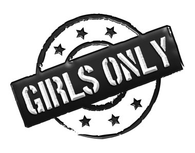 Stamp - Girls only clipart