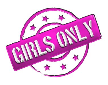 Stamp - Girls only clipart