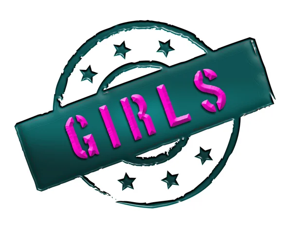 Briefmarke - Mädchen — Stockfoto