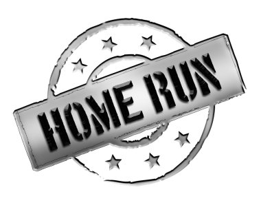 Stamp - HOME RUN clipart