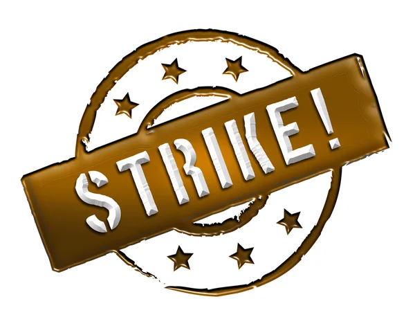 Bélyegző - sztrájk — Stock Fotó