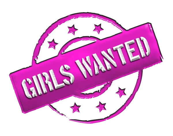 Stamp - GIRLS WANTED — Stock Photo, Image