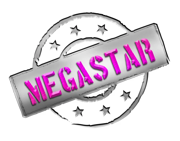 Штамп - MEGASTAR — стоковое фото