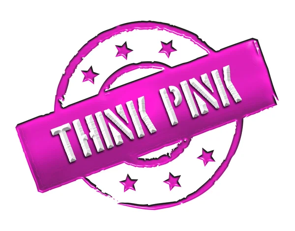 Stempel - denken Sie rosa — Stockfoto
