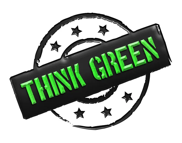 Stamp - THINK GREEN — Stock Photo, Image