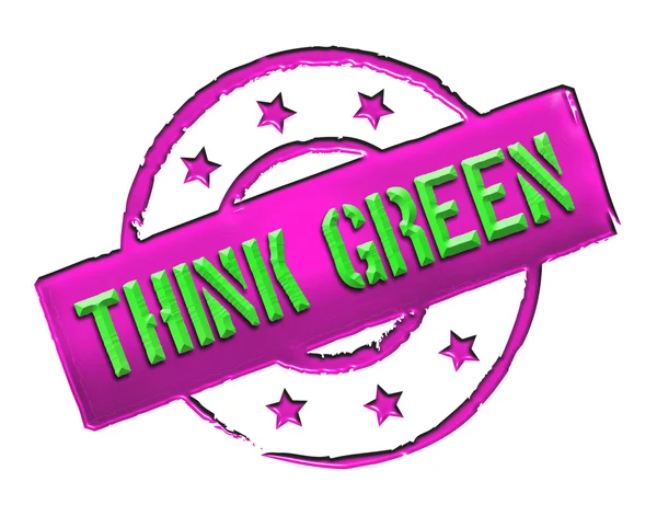 Stamp - THINK GREEN — Stock Photo, Image