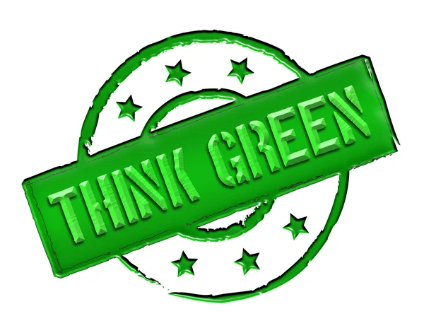 Σφραγίδα - σκεφτείτε Πράσινη — Φωτογραφία Αρχείου
