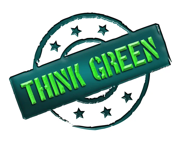 Σφραγίδα - σκεφτείτε Πράσινη — Φωτογραφία Αρχείου