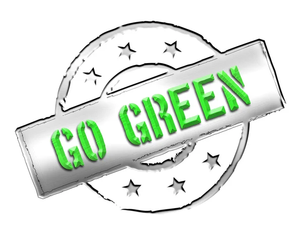 Stamp - GO GREEN — Stock Photo, Image