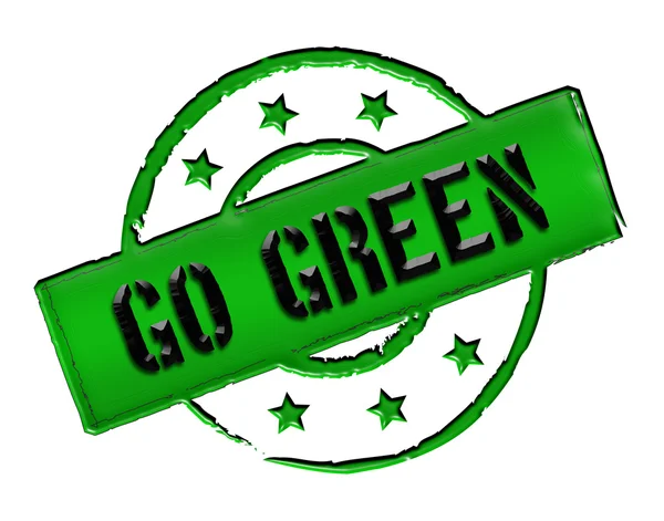 Bélyeg - Go Green — Stock Fotó