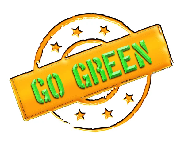 Штамп - GO GREEN — стокове фото