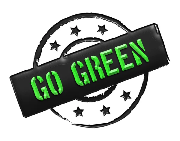 Stamp - GO GREEN — Stock Photo, Image