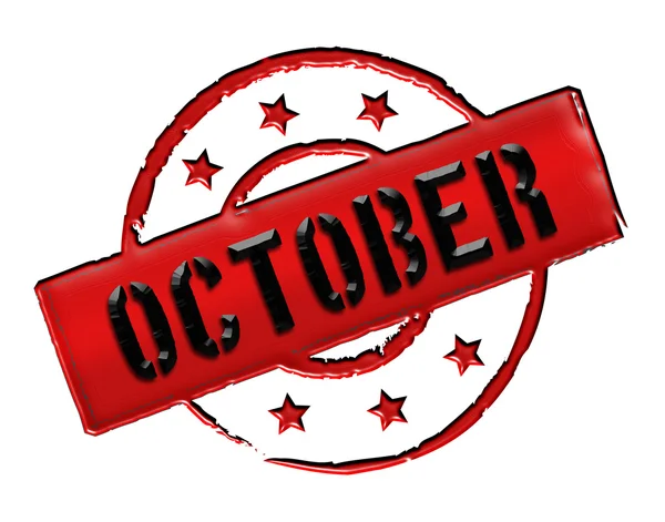 Stamp - OCTOBER — Stock Photo, Image