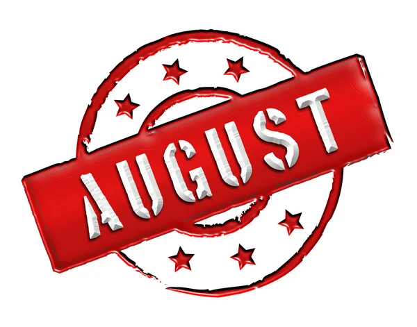 Stamp - AUGUST — Stock Photo, Image